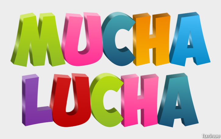 Mucha Lucha Text effect