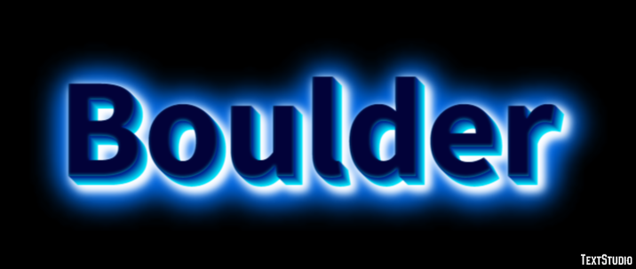 Boulder Efecto de Texto
