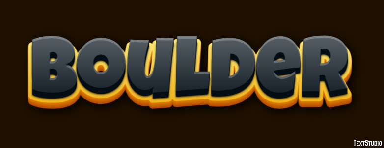 Boulder Efecto de Texto