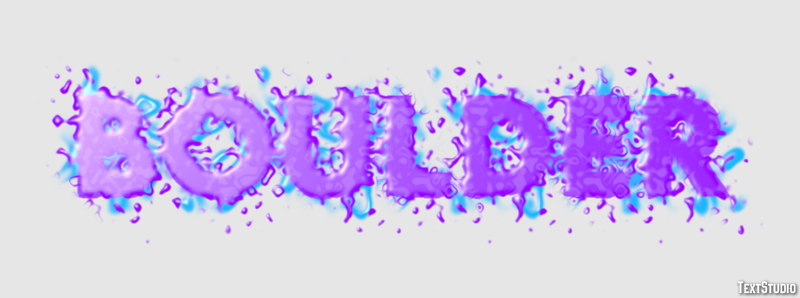 Boulder Efecto de Texto