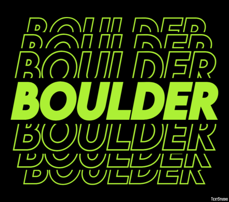 Boulder Effetto testo