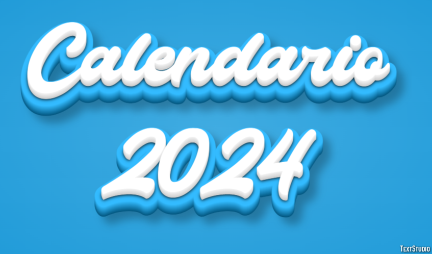 Calendario 2024 Texteffekt