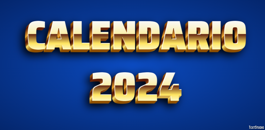 Calendario 2024 Texteffekt