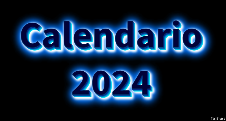 Calendario 2024 Metin Efekti