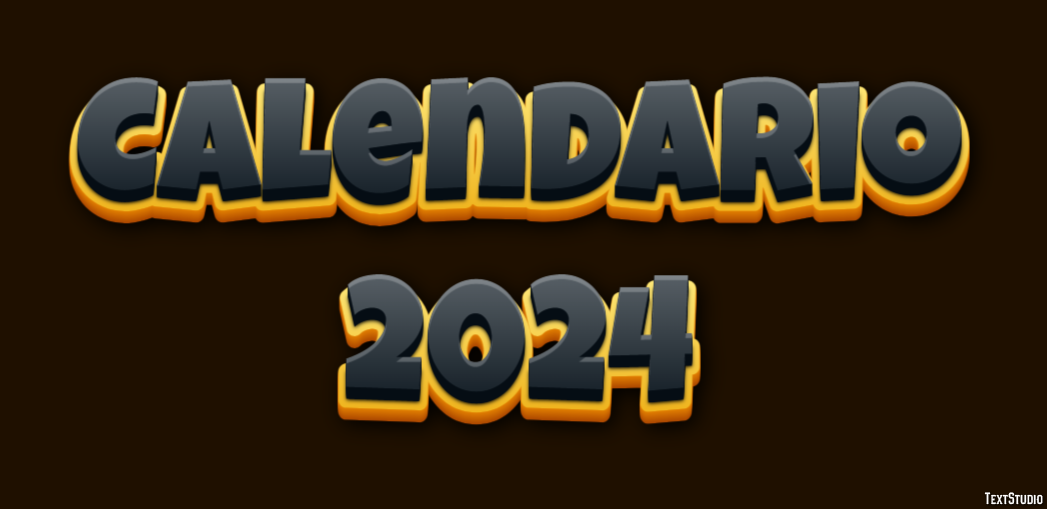 Calendario 2024 Texteffekt