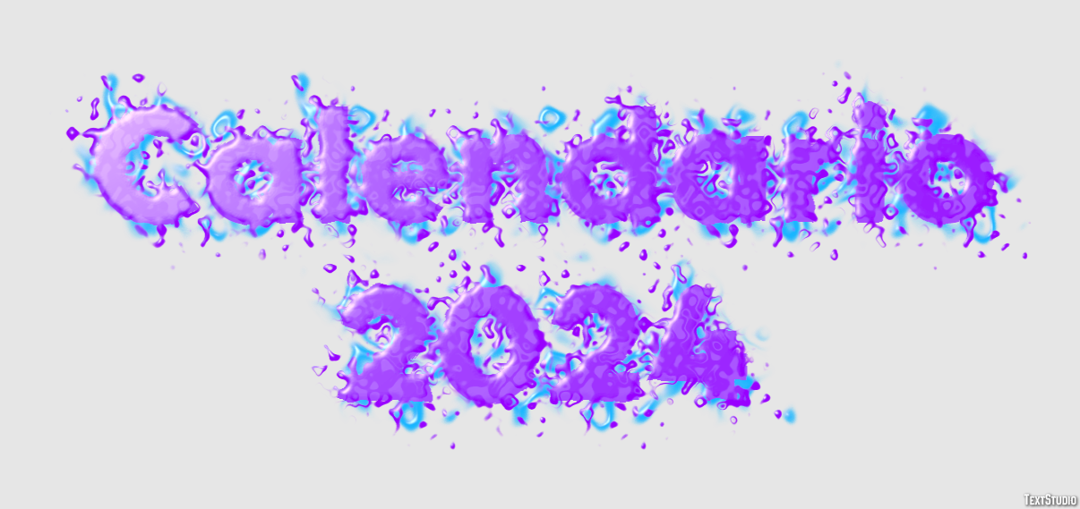 Calendario 2024 Texteffekt