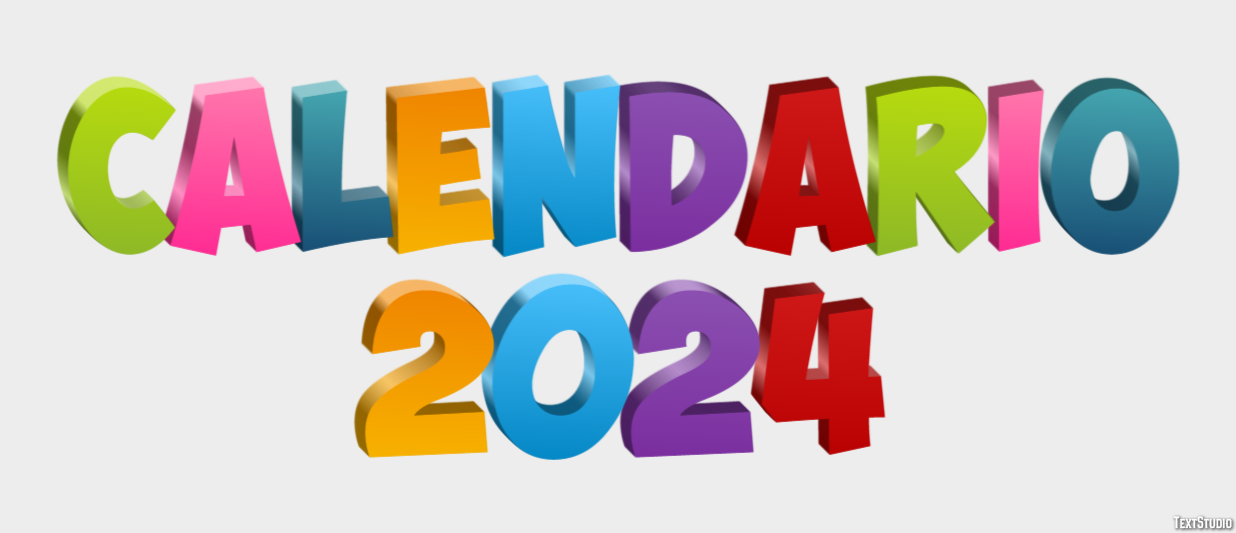 Calendario 2024 Texteffekt