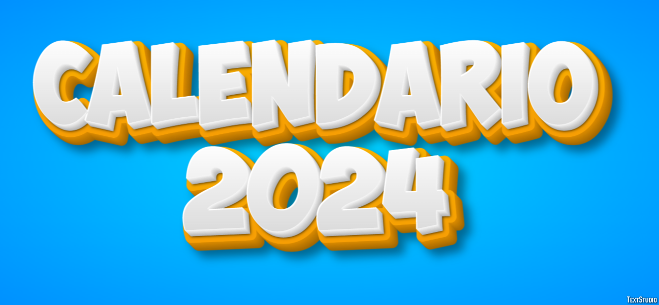 Calendario 2024 Texteffekt