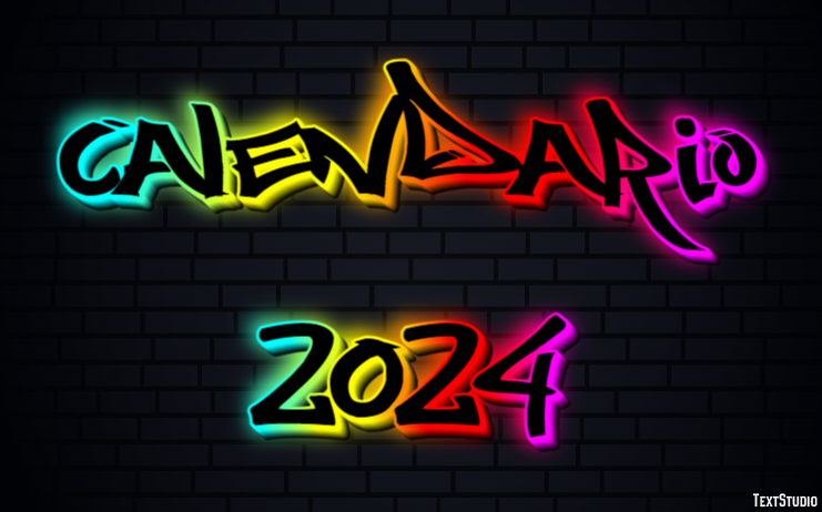 Calendario 2024 Texteffekt