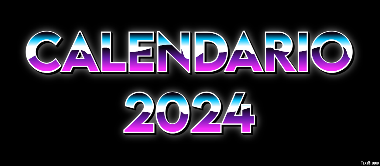 Calendario 2024 Texteffekt