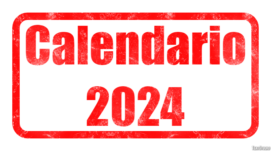 Calendario 2024 Texteffekt
