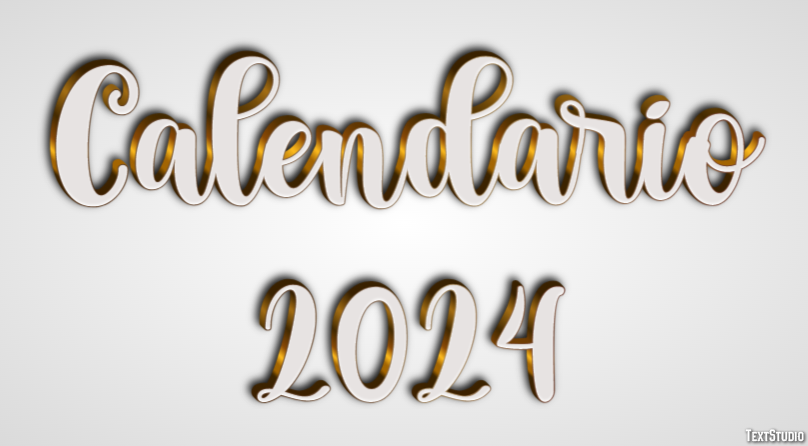 Calendario 2024 Texteffekt
