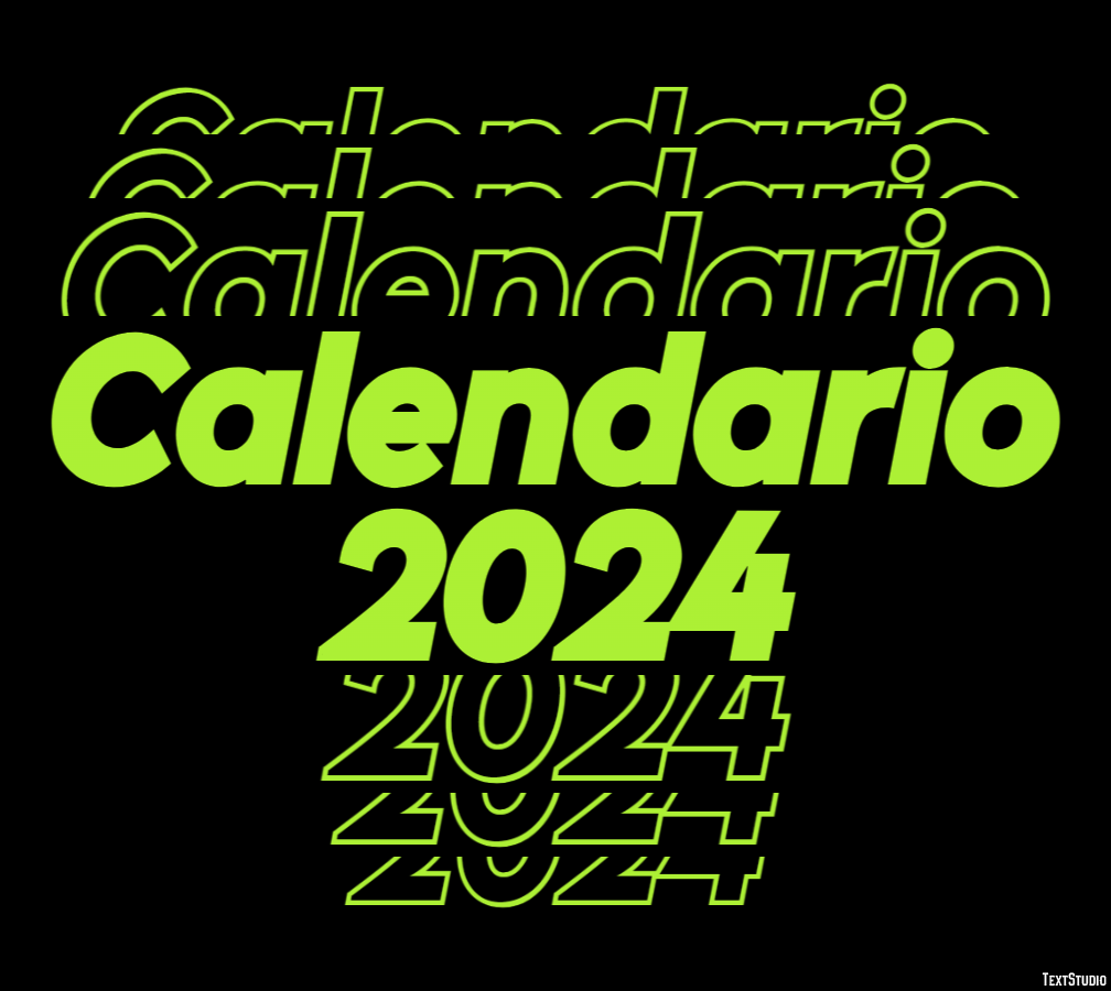 Calendario 2024 Texteffekt