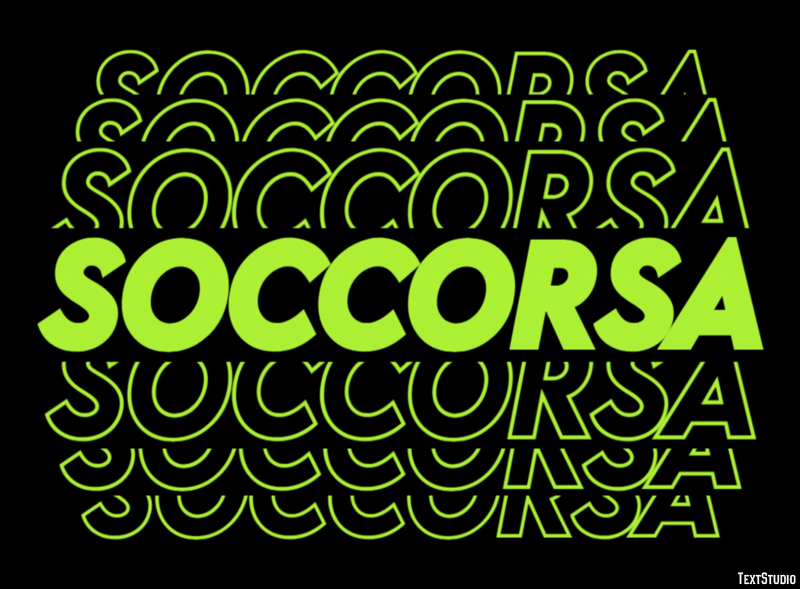 Soccorsa Effetto testo