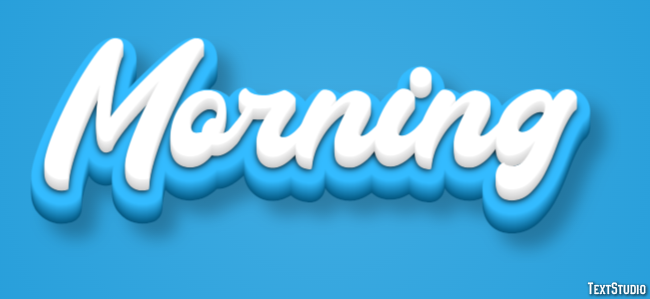 Morning Effetto testo