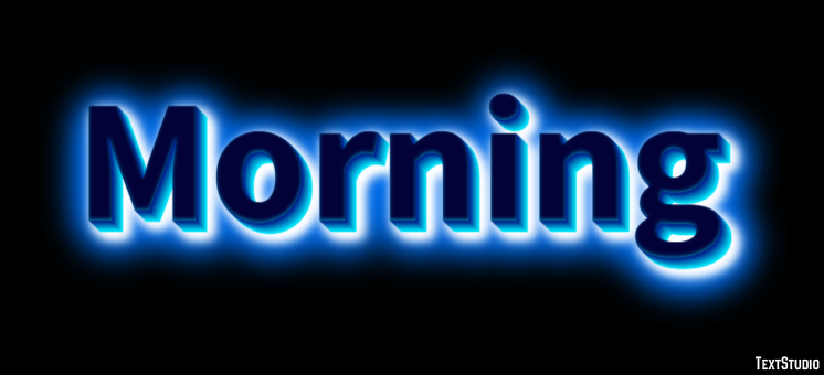 Morning Efeito de texto
