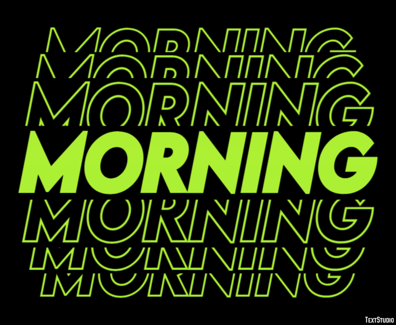 Morning テキスト効果