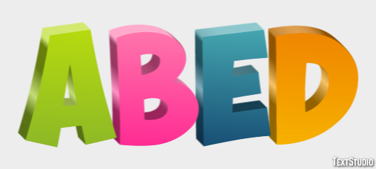 Abed Text Effect