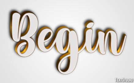 Begin Effetto testo