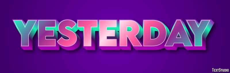 Yesterday Efecto de Texto