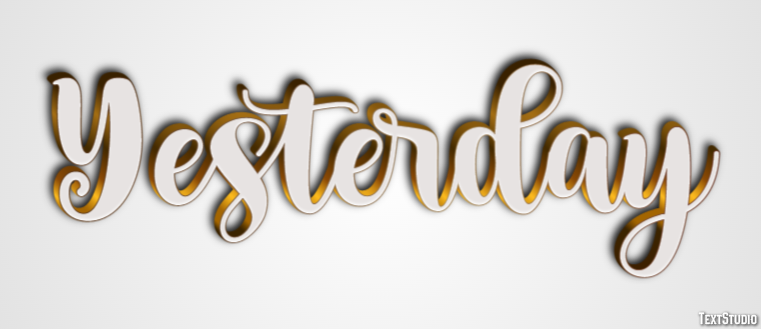 Yesterday Efecto de Texto