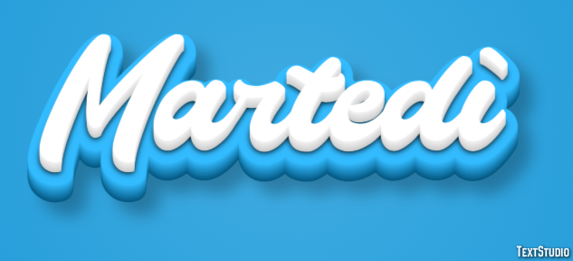 Martedì テキスト効果