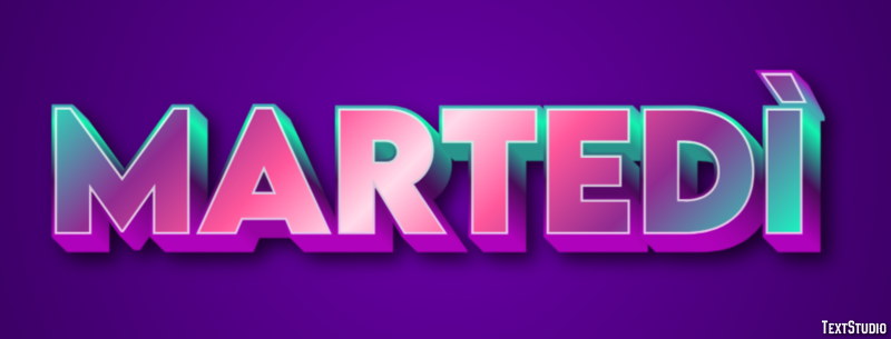 Martedì テキスト効果