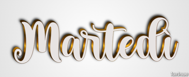 Martedì テキスト効果