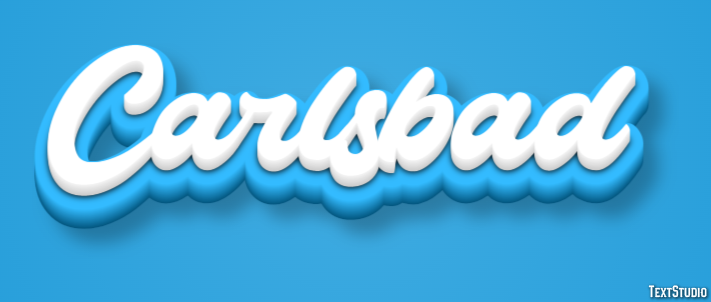 Carlsbad Effetto testo