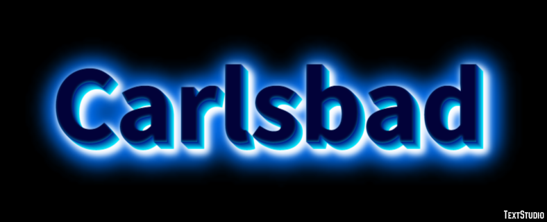 Carlsbad Effetto testo
