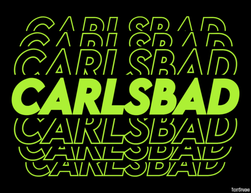 Carlsbad Effetto testo