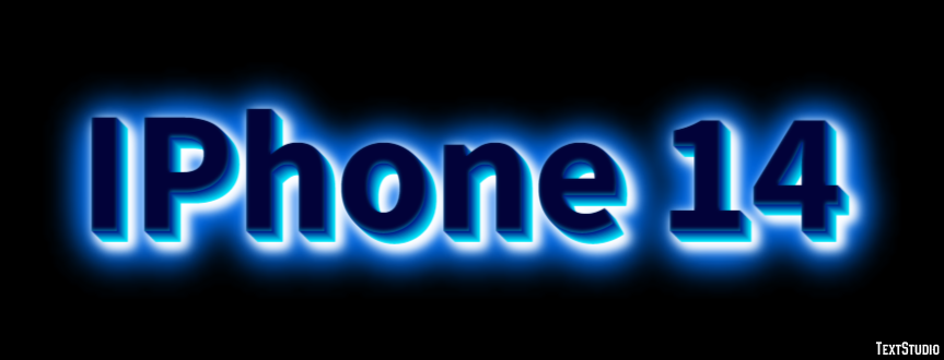 IPhone 14 Efeito de texto