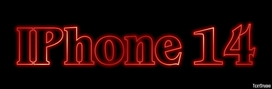 IPhone 14 Efeito de texto