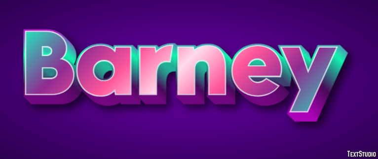 Barney Эффект текста