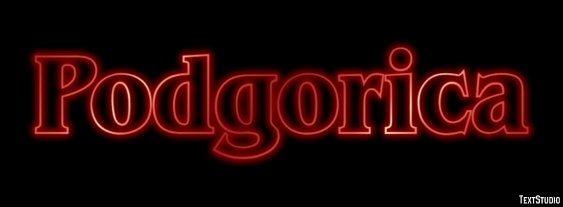 Podgorica テキスト効果
