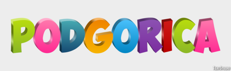Podgorica テキスト効果