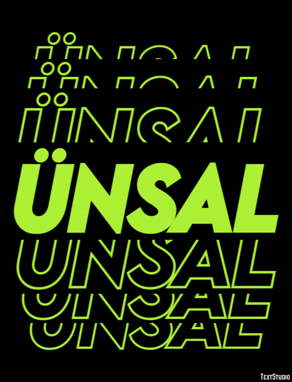 Ünsal Effetto testo