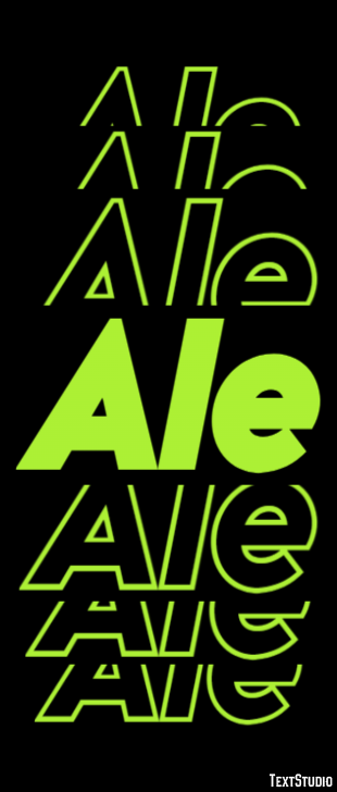Ale Эффект текста