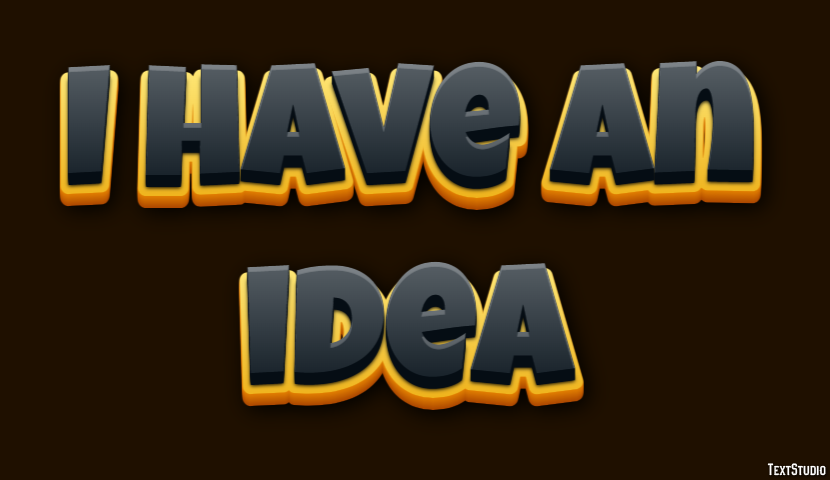 I have an idea Text effect