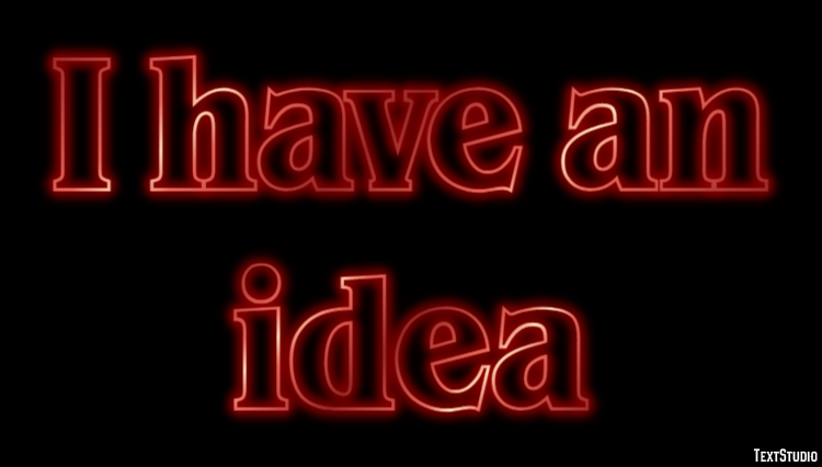 I have an idea Text effect