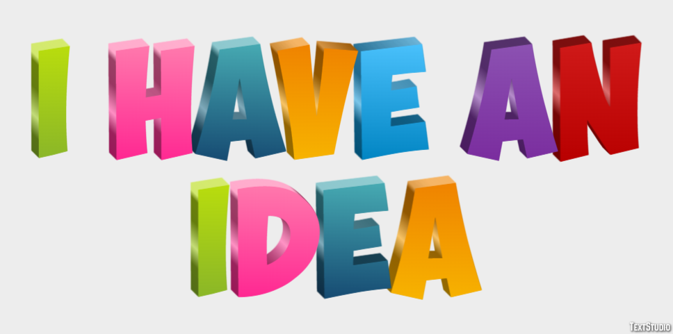 I have an idea Text effect