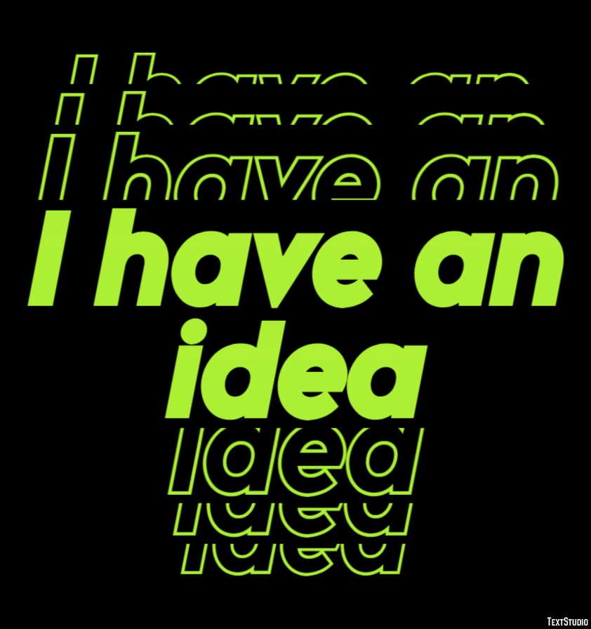 I have an idea Text effect