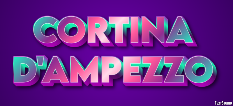 Cortina d'Ampezzo Efekt tekstowy