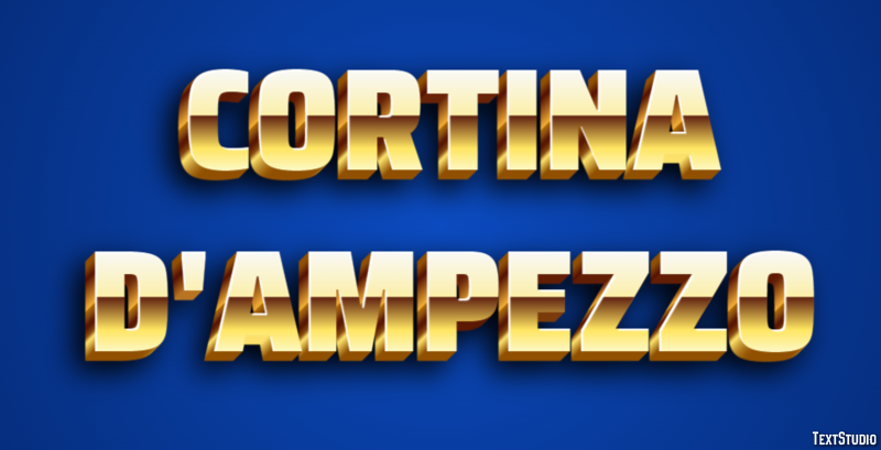 Cortina d'Ampezzo Efecto de Texto