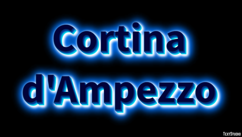 Cortina d'Ampezzo Efekt tekstowy