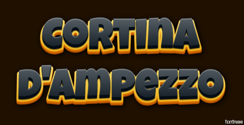 Cortina d'Ampezzo Efecto de Texto