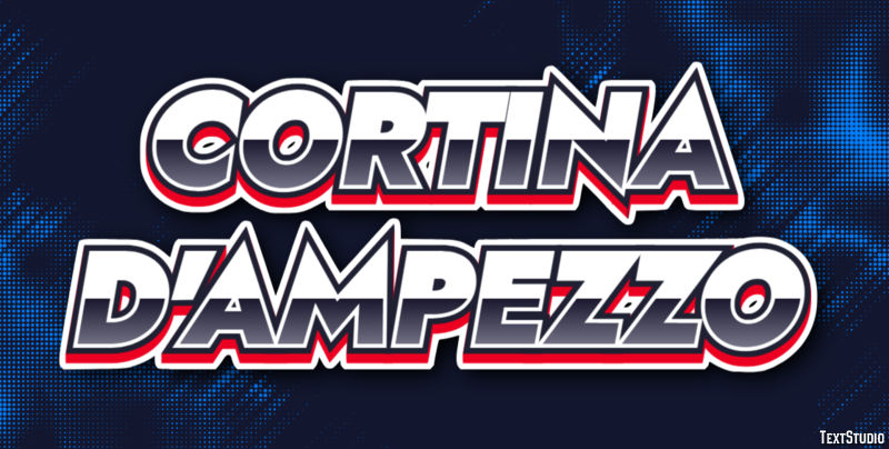 Cortina d'Ampezzo テキスト効果