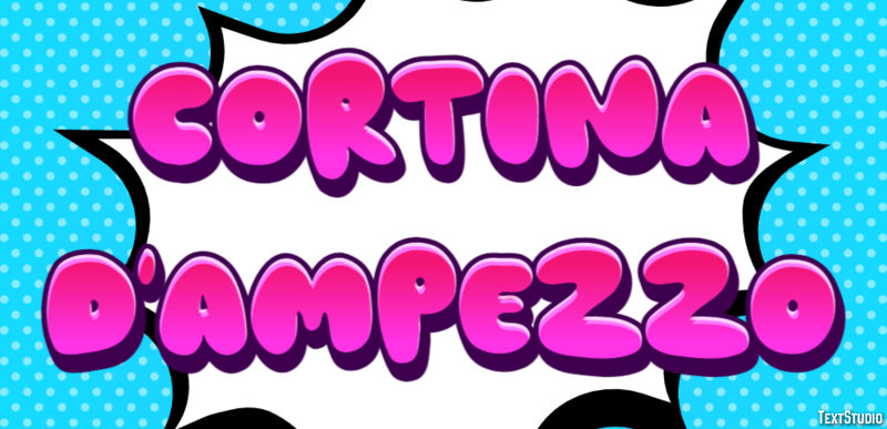 Cortina d'Ampezzo テキスト効果