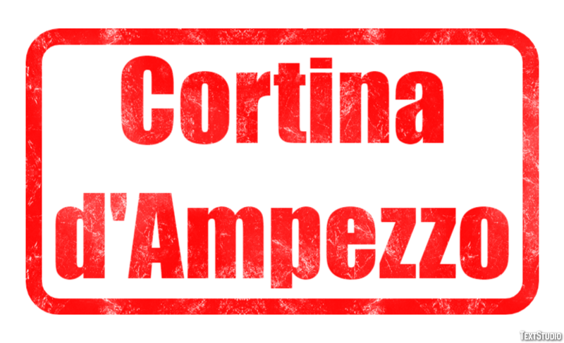 Cortina d'Ampezzo テキスト効果