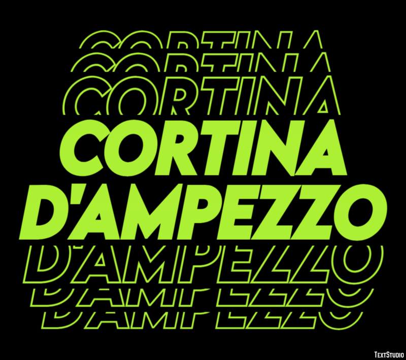 Cortina d'Ampezzo Efekt tekstowy